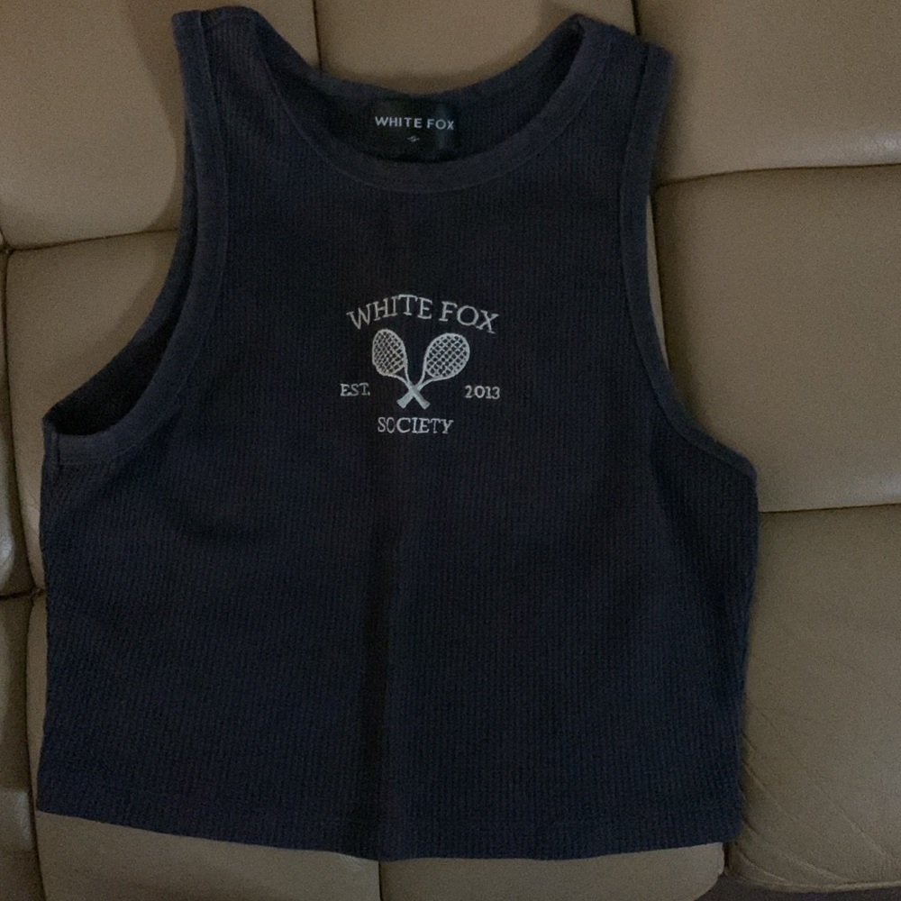 White fox tank top